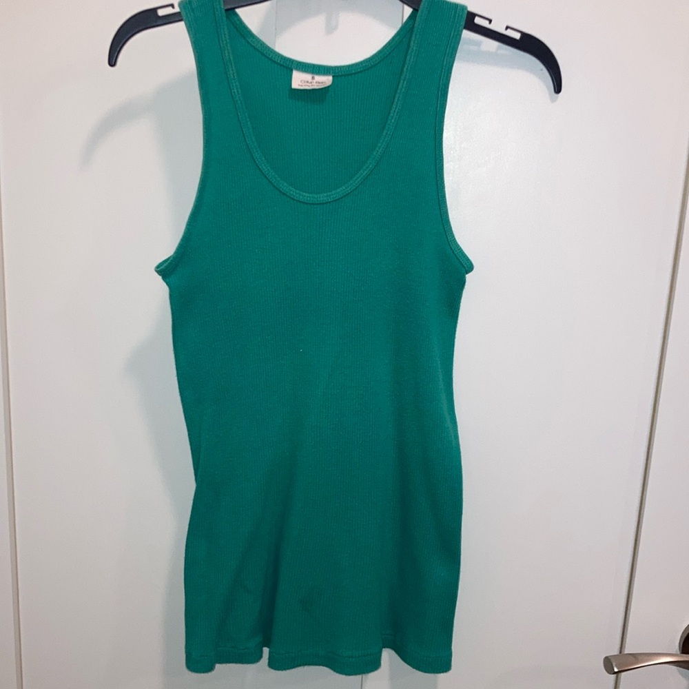 Calvin Klein Green Fitted Tank Top